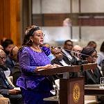 HE Hon. Halima Mucheke, Ambassador of the Republic of Kenya to the Kingdom of the Netherlands (Kenya) Photograph: UN Photo/ICJ-CIJ/Frank van Beek. Courtesy of the ICJ.