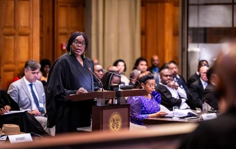 Ms Phoebe Okowa, Professor of Public International Law, Queen Mary University, London, member of the International Law Commission, Advocate of the High Court of Kenya (Kenya) Photograph: UN Photo/ICJ-CIJ/Frank van Beek. Courtesy of the ICJ.
