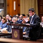 Mr Aretaake Ientaake, Director of Human Rights, Ministry of Justice (Kiribati) Photograph: UN Photo/ICJ-CIJ/Frank van Beek. Courtesy of the ICJ.