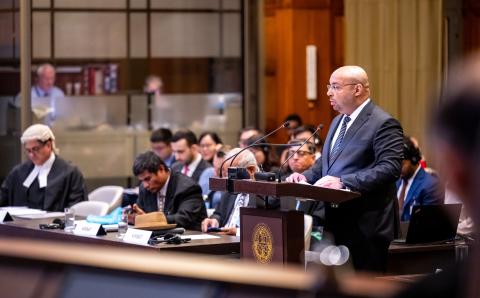 HE Mr Talal Al-Fassam, Ambassador of the State of Kuwait to the Republic of Austria, Permanent Representative of the State of Kuwait to the United Nations and international organizations in Vienna (Kuwait) Photograph: UN Photo/ICJ-CIJ/Frank van Beek. Courtesy of the ICJ.