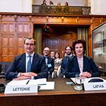 Members of the Delegation of Latvia Photograph: UN Photo/ICJ-CIJ/Frank van Beek. Courtesy of the ICJ.