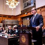 Mr Mārtiņš Paparinskis, Professor of Public International Law, University College London, member of the International Law Commission, member of the Permanent Court of Arbitration (Latvia) Photograph: UN Photo/ICJ-CIJ/Frank van Beek. Courtesy of the ICJ.