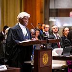 M. Thabo Chakaka Nyirenda, Attorney General (Malawi) Photograph: UN Photo/ICJ-CIJ/Frank van Beek. Courtesy of the ICJ.