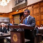 Mr Ahmed Usham, Attorney General (Maldives) Photograph: UN Photo/ICJ-CIJ/Frank van Beek. Courtesy of the ICJ.