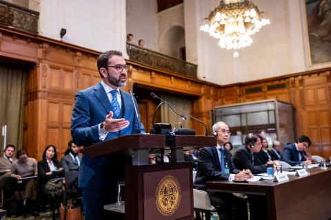 Mr Pablo Adrian Arrocha Olabuenaga, Legal Adviser, Ministry of Foreign Affairs (Mexico) Photograph: UN Photo/ICJ-CIJ/Frank van Beek. Courtesy of the ICJ.