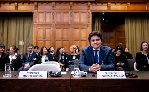 Delegation of the Federated States of Micronesia Photograph: UN Photo/ICJ-CIJ/Frank van Beek. Courtesy of the ICJ.