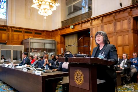 Ms Yukari Takamura, Professor, Institute for Future Initiatives, The University of Tokyo (Japan) Photograph: UN Photo/ICJ-CIJ/Frank van Beek. Courtesy of the ICJ.