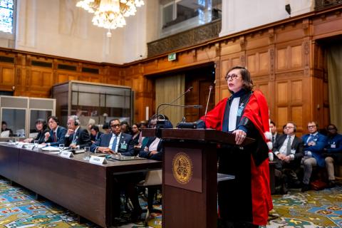 Ms Alina Miron, Professor of International Law, University of Angers, member of the Paris Bar, Founding Partner of FAR Avocats (Japan) Photograph: UN Photo/ICJ-CIJ/Frank van Beek. Courtesy of the ICJ.
