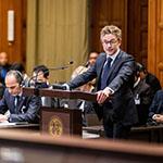 Mr Eirik Bjorge, Legal Adviser (Nauru) Photograph: UN Photo/ICJ-CIJ/Frank van Beek. Courtesy of the ICJ.