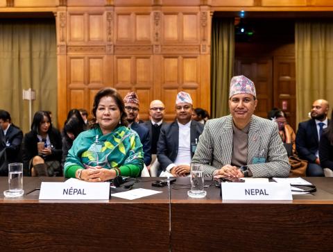 Members of the Delegation of Nepal Photograph: UN Photo/ICJ-CIJ/Frank van Beek. Courtesy of the ICJ.