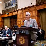 Mr Udaya Raj Sapkota, Secretary, Ministry of Law, Justice and Parliamentary Affairs (Nepal) Photograph: UN Photo/ICJ-CIJ/Frank van Beek. Courtesy of the ICJ.