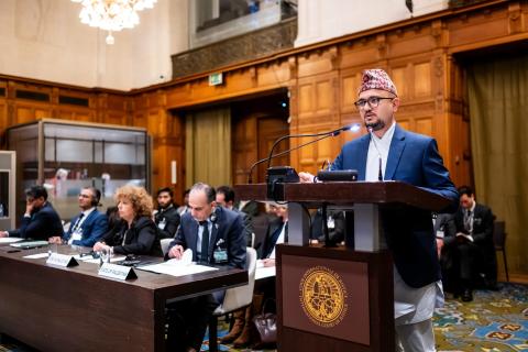 Mr Suvanga Parajuli, Under Secretary, Ministry of Foreign Affairs (Nepal) Photograph: UN Photo/ICJ-CIJ/Frank van Beek. Courtesy of the ICJ.