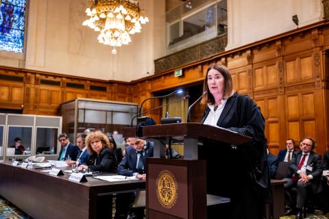 Ms Victoria Hallum, Deputy Secretary, Multilateral Legal Affairs, Ministry of Foreign Affairs and Trade (New Zealand) Photograph: UN Photo/ICJ-CIJ/Frank van Beek. Courtesy of the ICJ.