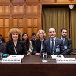 Members of the Delegation of the State of Palestine Photograph: UN Photo/ICJ-CIJ/Frank van Beek. Courtesy of the ICJ.