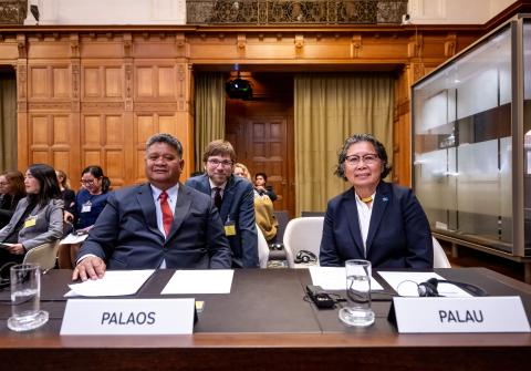 Members of the Delegation of Palau Photograph: UN Photo/ICJ-CIJ/Frank van Beek. Courtesy of the ICJ.
