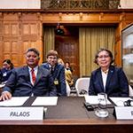 Members of the Delegation of Palau Photograph: UN Photo/ICJ-CIJ/Frank van Beek. Courtesy of the ICJ.