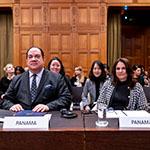 Members of the Delegation of Panama Photograph: UN Photo/ICJ-CIJ/Frank van Beek. Courtesy of the ICJ.