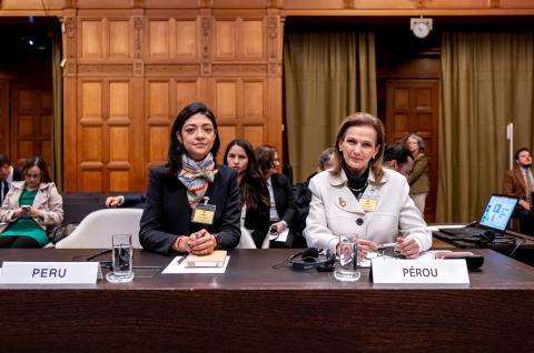 Members of the Delegation of Peru Photograph: UN Photo/ICJ-CIJ/Frank van Beek. Courtesy of the ICJ.