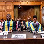 Members of the Delegation of Saint Vincent and the Grenadines Photograph: UN Photo/ICJ-CIJ/Frank van Beek. Courtesy of the ICJ.