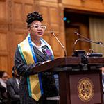 Ms Shernell Hadaway, Parliamentary Counsel III, Attorney General’s Chambers, Ministry of Legal Affairs, Deputy Chair Prime Ministerial Advisory Council on Youth, Climate Change Sector (Saint Vincent and the Grenadines) Photograph: UN Photo/ICJ-CIJ/Frank van Beek. Courtesy of the ICJ.