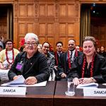 Members of the Delegation of Samoa Photograph: UN Photo/ICJ-CIJ/Frank van Beek. Courtesy of the ICJ.