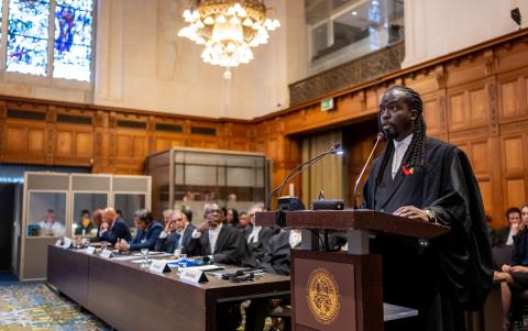 Hon. Gaston Browne, Prime Minister of Antigua and Barbuda (Antigua and Barbuda) Photograph: UN Photo/ICJ-CIJ/Frank van Beek. Courtesy of the ICJ.