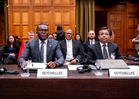 Members of the Delegation of Seychelles Photograph: UN Photo/ICJ-CIJ/Frank van Beek. Courtesy of the ICJ.