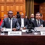 Members of the Delegation of Seychelles Photograph: UN Photo/ICJ-CIJ/Frank van Beek. Courtesy of the ICJ.