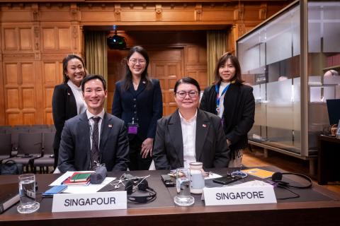Members of the Delegation of Singapore Photograph: UN Photo/ICJ-CIJ/Frank van Beek. Courtesy of the ICJ.
