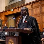 Mr Zachary A.R. Phillips, Crown Counsel II, Attorney General’s Chambers, Ministry of Legal Affairs (Antigua and Barbuda) Photograph: UN Photo/ICJ-CIJ/Frank van Beek. Courtesy of the ICJ.
