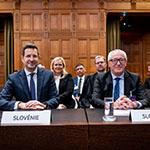 Members of the Delegation of Slovenia Photograph: UN Photo/ICJ-CIJ/Frank van Beek. Courtesy of the ICJ.
