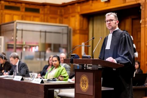 Mr Daniel Müller, Lawyer (Slovenia) Photograph: UN Photo/ICJ-CIJ/Frank van Beek. Courtesy of the ICJ.