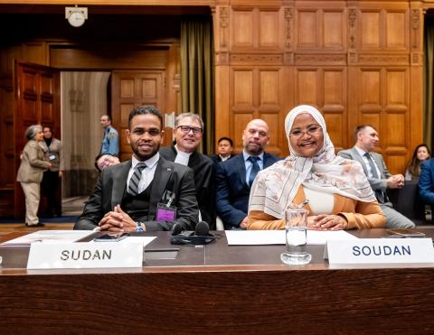 Members of the Delegation of Sudan Photograph: UN Photo/ICJ-CIJ/Frank van Beek. Courtesy of the ICJ.