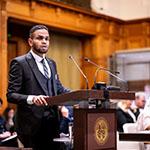 Mr Marwan Ahmed Mohamed Khier, Deputy Head of Mission, Legal Officer, Embassy of the Republic of the Sudan in the Kingdom of the Netherlands (Sudan) Photograph: UN Photo/ICJ-CIJ/Frank van Beek. Courtesy of the ICJ.