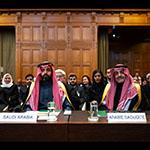 Members of the Delegation of Saudi Arabia Photograph: UN Photo/ICJ-CIJ/Frank van Beek. Courtesy of the ICJ.