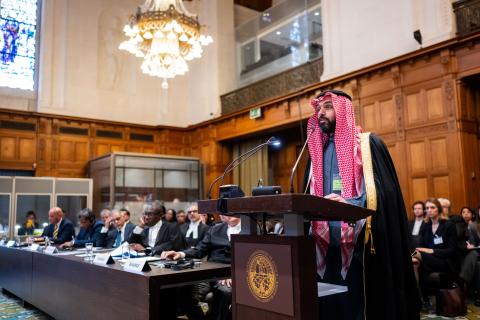 HH Prince Jalawi Al Saud, Chargé d’affaires, Embassy of the Kingdom of Saudi Arabia in the Kingdom of the Netherlands (Saudi Arabia) Photograph: UN Photo/ICJ-CIJ/Frank van Beek. Courtesy of the ICJ.