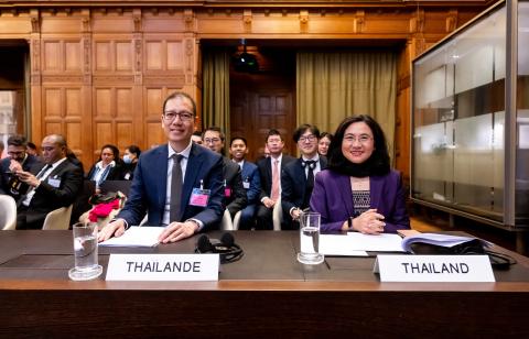 Members of the Delegation of Thailand Photograph: UN Photo/ICJ-CIJ/Frank van Beek. Courtesy of the ICJ. All rights reserved.