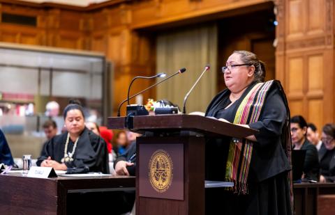 Ms Elizabeth Gouveia Leite Exposto, Chief of Staff to the Prime Minister, Chief Executive Officer, Land and Maritime Boundary Office (Timor-Leste) Photograph: UN Photo/ICJ-CIJ/Frank van Beek. Courtesy of the ICJ. All rights reserved.