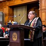 Ms Elizabeth Gouveia Leite Exposto, Chief of Staff to the Prime Minister, Chief Executive Officer, Land and Maritime Boundary Office (Timor-Leste) Photograph: UN Photo/ICJ-CIJ/Frank van Beek. Courtesy of the ICJ. All rights reserved.