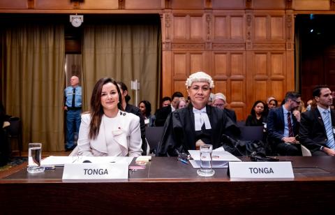 Members of the Delegation of Tonga Photograph: UN Photo/ICJ-CIJ/Frank van Beek. Courtesy of the ICJ.