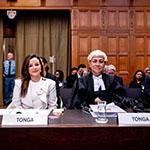 Members of the Delegation of Tonga Photograph: UN Photo/ICJ-CIJ/Frank van Beek. Courtesy of the ICJ.