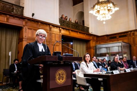 Ms Linda Simiki Folaumoetu’i, Attorney General, Attorney General’s Office (Tonga) Photograph: UN Photo/ICJ-CIJ/Frank van Beek. Courtesy of the ICJ.