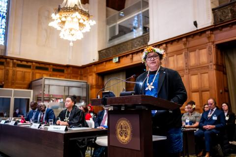 HE Ms Eselealofa Apinelu, High Commissioner of Tuvalu to Fiji, Secretary General, Commission of Small Island States on Climate Change and International Law (Tuvalu) Photograph: UN Photo/ICJ-CIJ/Frank van Beek. Courtesy of the ICJ. All rights reserved.