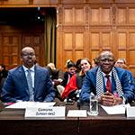 Members of the Delegation of the Union of Comoros Photograph: UN Photo/ICJ-CIJ/Frank van Beek. Courtesy of the ICJ.