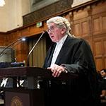 Sir Michael Wood, KCMG, KC, member of the Bar of England and Wales, Twenty Essex, London (Saudi Arabia) Photograph: UN Photo/ICJ-CIJ/Frank van Beek. Courtesy of the ICJ.