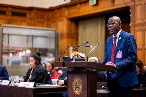 HE Mr Youssouf Mondoha Assoumani, Ambassador of the Union of the Comoros to the Federal Democratic Republic of Ethiopia and Permanent Representative to the African Union (Union of the Comoros) Photograph: UN Photo/ICJ-CIJ/Frank van Beek. Courtesy of the ICJ.