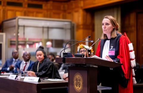 Ms Kiara Neri, Professor of International Law, Director of the Centre for International Law, Jean Moulin Lyon 3 University (Union of the Comoros) Photograph: UN Photo/ICJ-CIJ/Frank van Beek. Courtesy of the ICJ.
