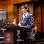 Ms Mariana Cabrera, Prosecretary of the Presidency of the Eastern Republic of Uruguay (Uruguay) Photograph: UN Photo/ICJ-CIJ/Frank van Beek. Courtesy of the ICJ.