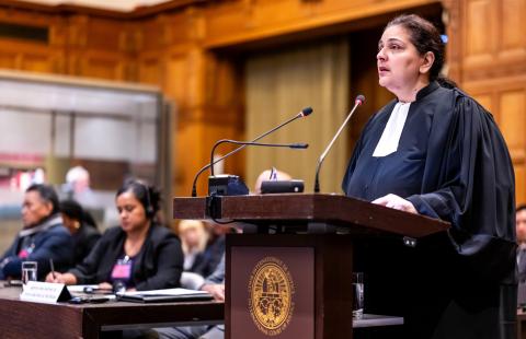 Ms Yas Banifatemi, Legal Adviser (Uruguay) Photograph: UN Photo/ICJ-CIJ/Frank van Beek. Courtesy of the ICJ.