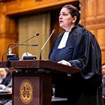 Ms Yas Banifatemi, Legal Adviser (Uruguay) Photograph: UN Photo/ICJ-CIJ/Frank van Beek. Courtesy of the ICJ.
